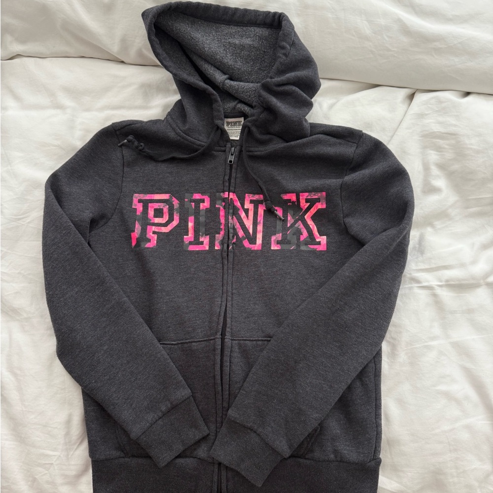 PINK Victoria’s Secret Charcoal Gray Hoodie